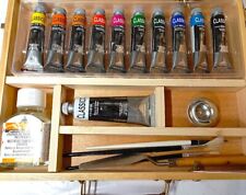 Colori ad Olio Maimeri in Valigetta Legno completa di Essenza, Olio di Lino 30pz