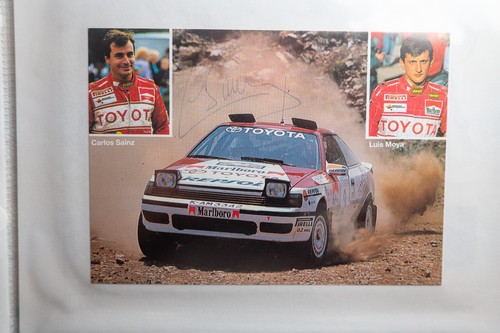 Autografo carlos sainz - autografo, toyota