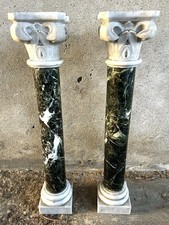 Colonne antiche epoca XIX secolo in Marmo Verde Alpi