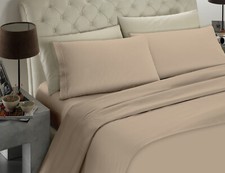 Completo lenzuola in microfibra no stiro matrimoniale singolo piazza e mezza