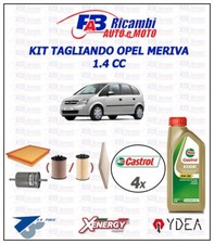 KIT TAGLIANDO OPEL MERIVA 1.4CC Z14XEP - 4 FILTRI 4 LITRI CASTROL 5W30