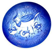 Royal Copenhagen Mors dag - mamma 1988 birds uccelli B&G 9389 piatto porcellana