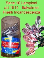 Luci di Natale Serie 10 Lampioni art 1514 Piselli Incandescenza Vintage