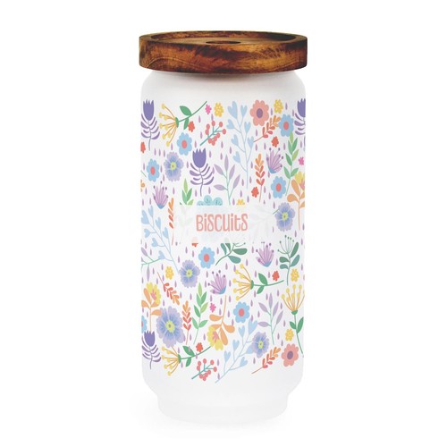 Barattolo biscotti fiori - biscotti,