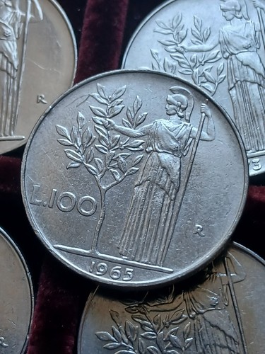 100 lire 1965 minerva italia - lire,