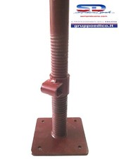 BASETTA REGOLABILE A VITE PER PONTEGGIO CM.50 PIEDE IMPALCATURA  BASE SUPPORTO