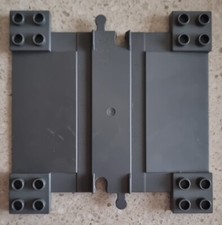 LEGO DUPLO VINTAGE USATO BINARI TRENO ATTRAVERSAMENTO PASSAGGIO A LIVELLO GRIGIO