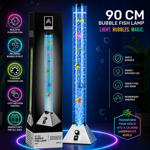Lampada pesce tubo bolla 90cm - pesce,