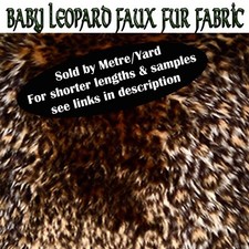 Bambino Leopardo Soffice Pelliccia Sintetica 152cm Ampio (152cm) Venduto Al