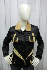 Giubbotto Alviero Martini Prima Classe Donna Taglia S / 42 Nero Giubbino Giacca