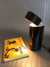 Rare 70s JM RDM Halogen Adjustable Black ELLISSE Desk Lamp by MARIO BERTORELLE