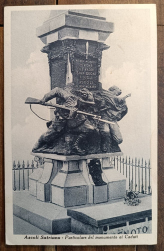 1943 ascoli satriano - satriano, monumento