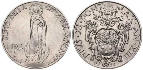 Vaticano 1 lira - -,
