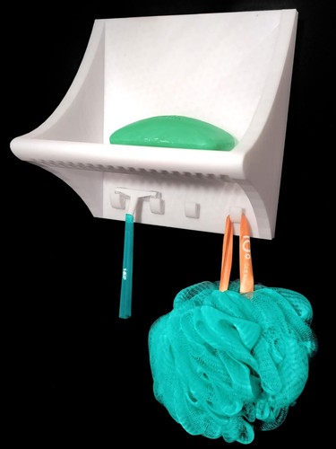 Portasapone doccia con ganci - doccia,