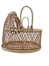 Cuccia vintage vimini rattan