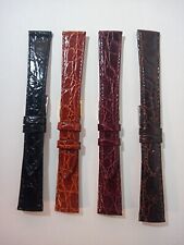 CINTURINO PELLE VERO COCCODRILLO EXTRA PIATTO NUOVO 18 / 14 -  20 / 14 mm. NUOVO