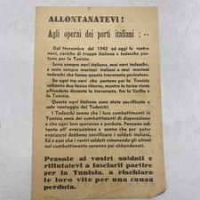 VOLANTINO - ALLONTANATEVI!  AGLI OPERAI DEI PORTI ITALIANI