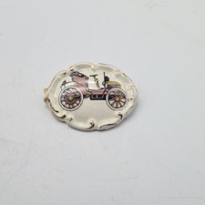 Pin brooch porcelain ceramic accessory Mercedes Fiat Benz Velo Patent Motorwagen
