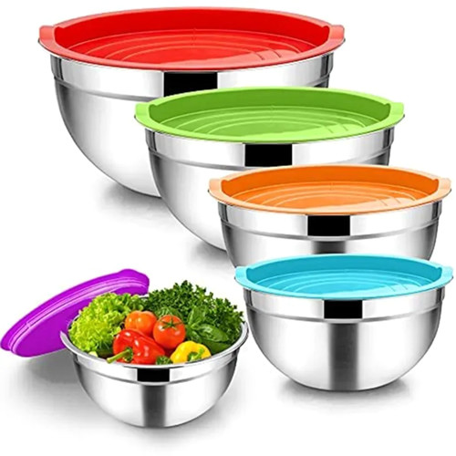 Set ciotole acciaio inox per - 5,