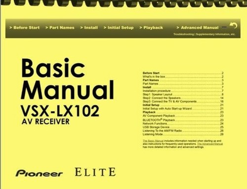 Pioneer elite vsx lx102 - pioneer,