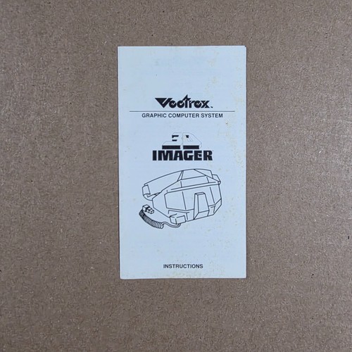 Manuale libro vectrex - vectrex, 3d