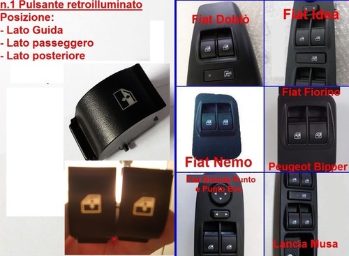 Tasto pulsante alzavetro fiat - tasto,