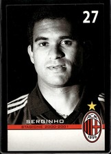 Cartolina Sergio Claudio Dos Santos Serginho Milan stagione 2000-2001