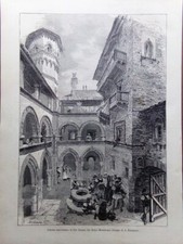 Stampa del 1884 Cortile