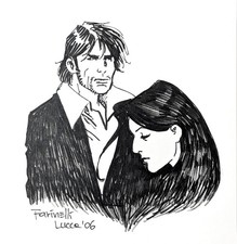 MARCO FARINELLI Disegno Originale JOHN DOE & MORTE Firmato 2006 Original Art