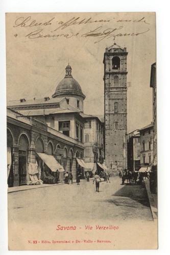 Cartolina savona via - cartolina,