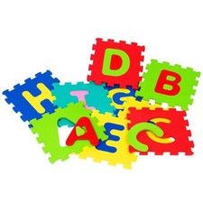 TAPPETO PUZZLE PER BAMBINI 5 PEZZI COLORATI DIMENSIONI 32X32X1 CM