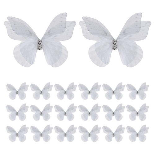 20pcs farfalle organza - farfalle,