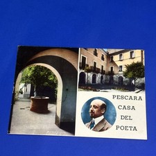 PESCARA CASA DEL POETA  1970 CARTOLINA SOUVENIR