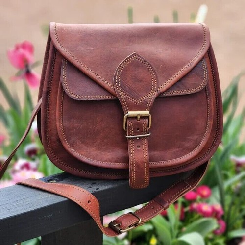 Borsa pelle vintage tracolla