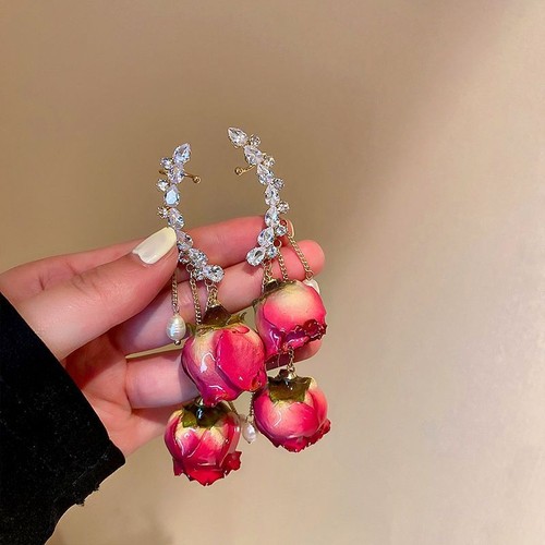 Orecchini perno rosa - orecchini, a