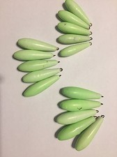 15 Piombi A Proiettile Verde Fosforescente Surf casting - Beach Ledgering