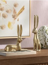 PAIR OF GOLD METAL EASTER