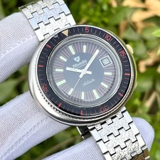 Raro orologio da uomo svizzero vintage Nivada Antarctic automatico subacqueo forma UFO 67058