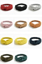 Fascia per capelli elastica nodo elegante chiffon leggero make up (vari colori)