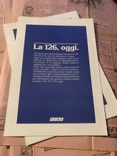 DEPLIANT  PUBBLICITARIO FIAT 126 ITALIANO 6 PAG DATI TECNICI 1984