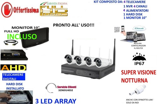 Kit videosorveglianza wireless - videosorveglianza,