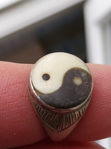 Bague yin yang argent - en,
