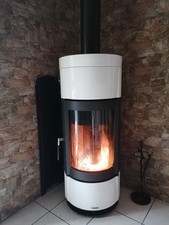 stufa a legna usata NORDICA PANORAMA GIREVOLE, DOPPIE CERAMICHE QUASI NUOVA