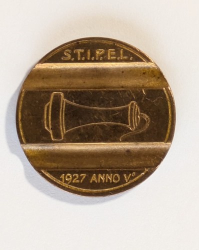 Gettone telefonico stipel 1927 - gettone,