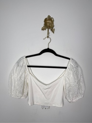 Crop top zara manica - crop,