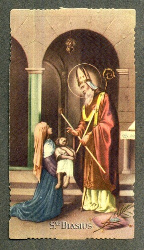 Santino holy card san - -, biagio