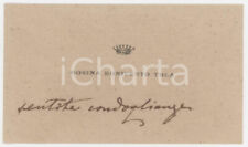 1920 ca NOBILTA' SARDEGNA Rosina BONIVENTO TOLA - Biglietto da visita AUTOGRAFO