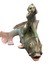 Figura di piccolo tritone su grande pesce Ars PULCHRA TORINO ITALY