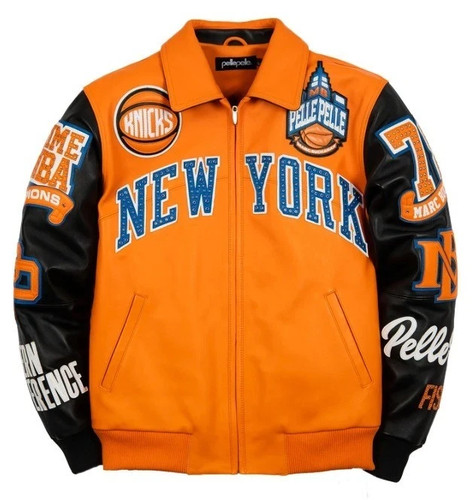 Giacca pelle arancione p - pelle, p-p