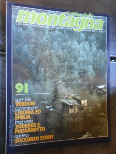 Rivista della montagna num 91 - della,